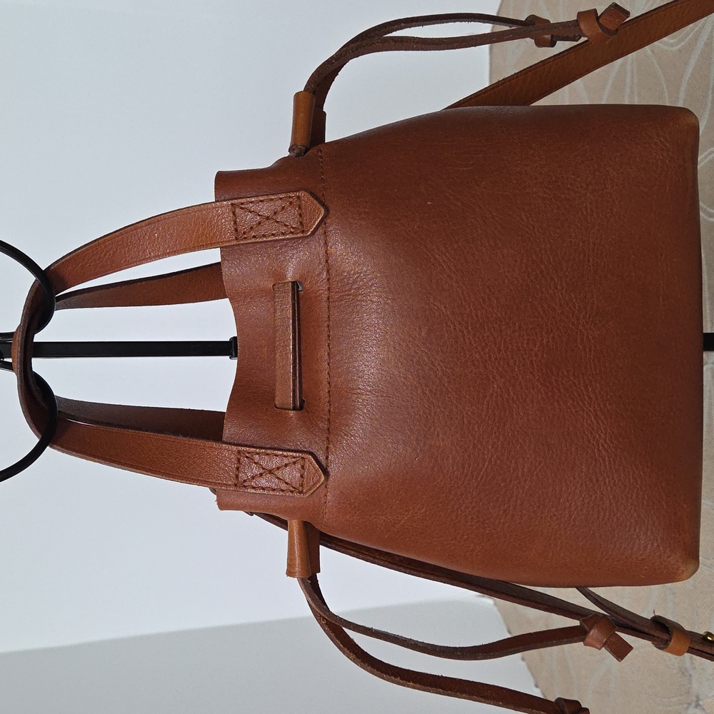 Madewell Brown Leather Bucket Bag - Picture 1 of 14